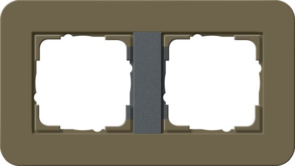 Gira 0212426 Abdeckrahmen 2f Gira E3 Umbra/Anthrazit