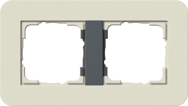 Gira 0212427 Abdeckrahmen 2f Gira E3 Sand/Anthrazit