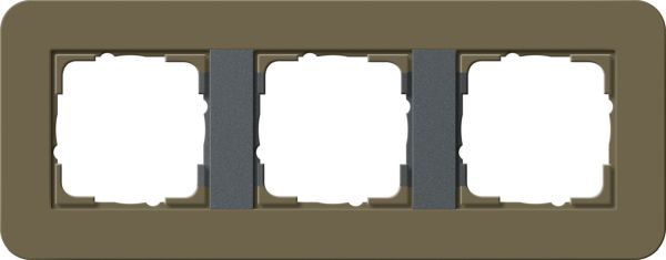 Gira 0213426 Abdeckrahmen 3f Gira E3 Umbra/Anthrazit