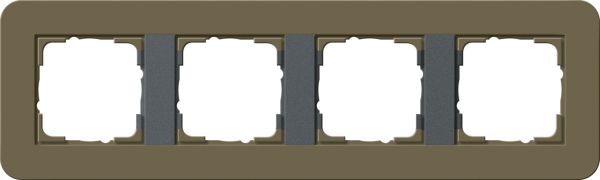 Gira 0214426 Abdeckrahmen 4f Gira E3 Umbra/Anthrazit