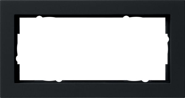 Gira 100209 Abdeckrahmen 2f o.M. Gira E2 Schwarz m