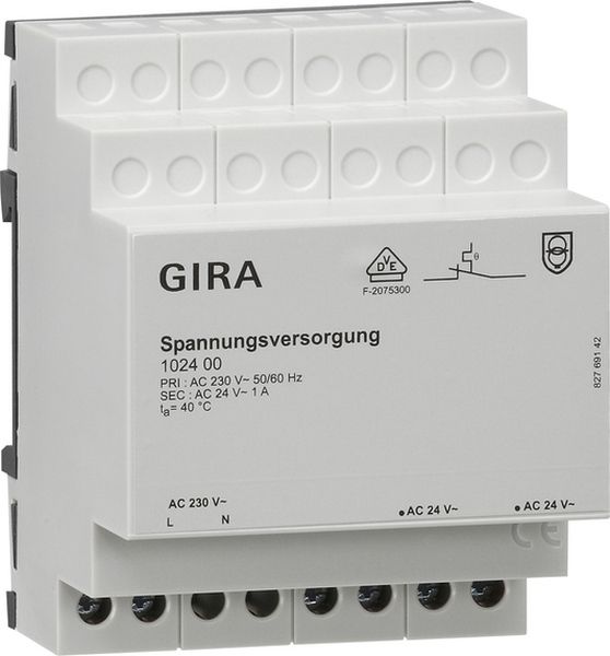 Gira 102400 Spannungsvers. AC 24 V 1 A REG Zubehör