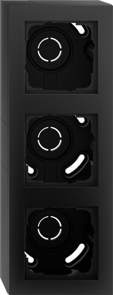 Gira 106309 AP-Gehäuse 3f + Rahmen Gira E2 Schwarz m
