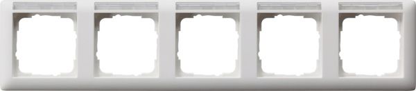 Gira 109527 Abdeckrahmen 5f waager. BSF Standard 55 Reinweiß m