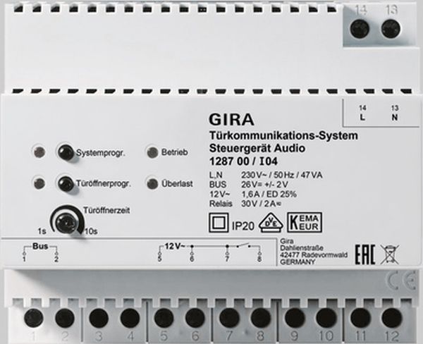Gira 128700 Steuergerät Audio REG Türko