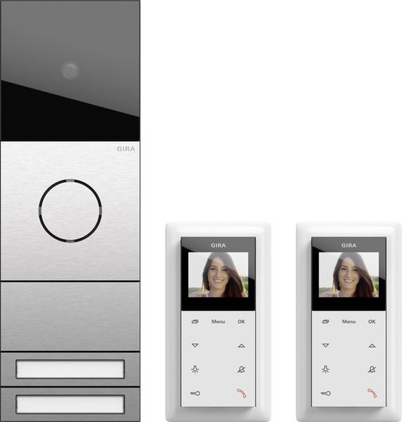 Gira 2417000 ZFH-Paket Video System 106 Edelstahl
