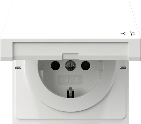 Gira 441470 SCHUKO-Steckd. KD + SP Flächenschalter Reinweiß