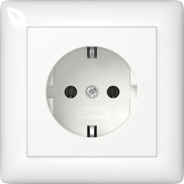 Gira 444003 SCHUKO-Steckd. Vollpl. Standard 55 Reinweiß