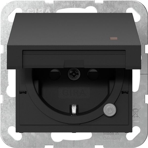 Gira 4552005 SCHUKO-Steckd. KD Kontroll + SP System 55 Schwarz m