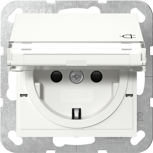 Gira 455727 SCHUKO-Steckd. KD BSF + SP System 55 Reinweiß m