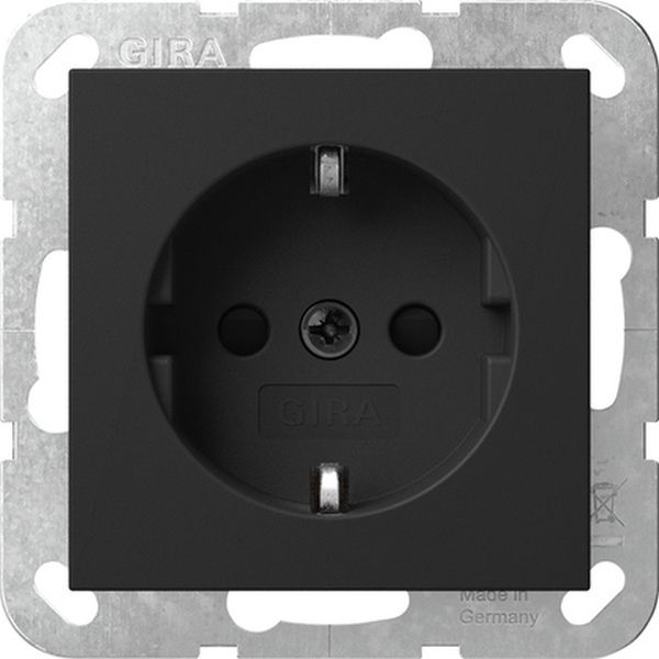 Gira 4755005 SCHUKO-Steckd. SP o.Kr. System 55 Schwarz m