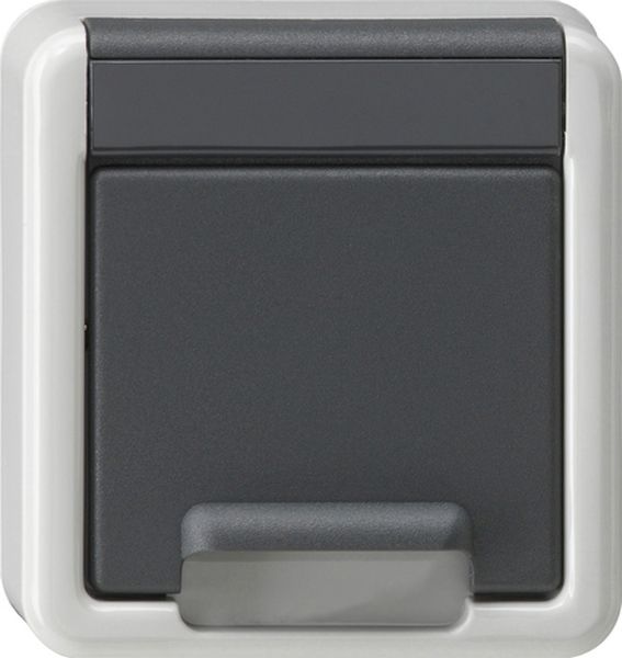 Gira 494230 Gehäuse-OT SCHUKO-Steckd. KD + SP WG AP Grau