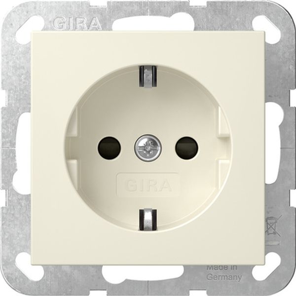 Gira 498101 SCHUKO-Steckd. SP PE 6 mm² System 55 Cremeweiß