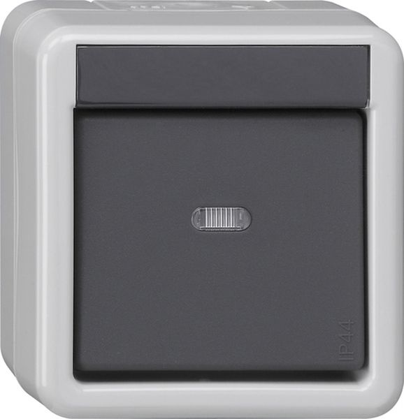 Gira 515130 Taster-BA 1f Kontrollf. + 1-Punkt KNX WG AP Grau