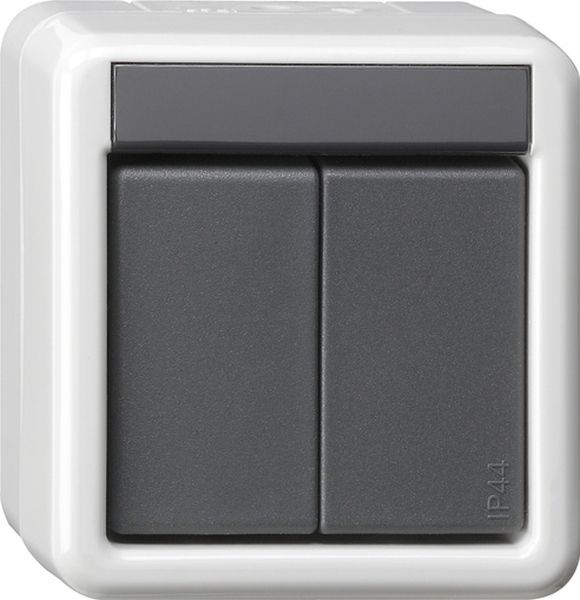 Gira 516230 Taster-BA 2f 2-Punkt KNX WG AP Grau