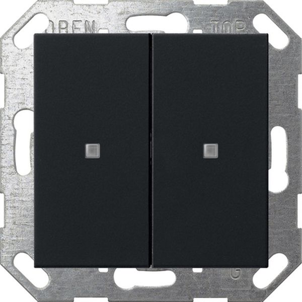 Gira 5173005 Taster Wippe 2f OneKNX System 55 Schwarz m