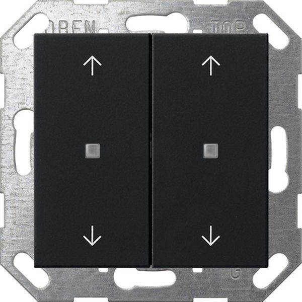 Gira 5174005 Taster Wippe 2f Pfeile OneKNX System 55 Schwarz m
