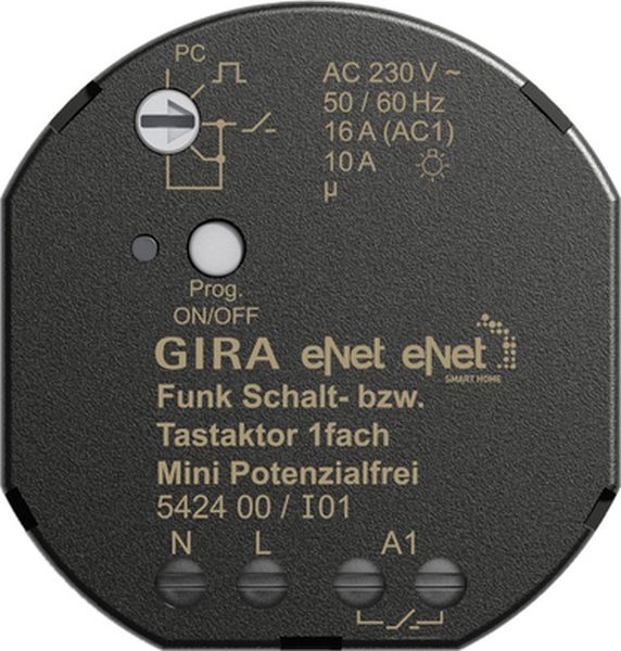 Gira 542400 Funk Schalt-/Tastaktor 1f Mini pot.frei Gira eNet