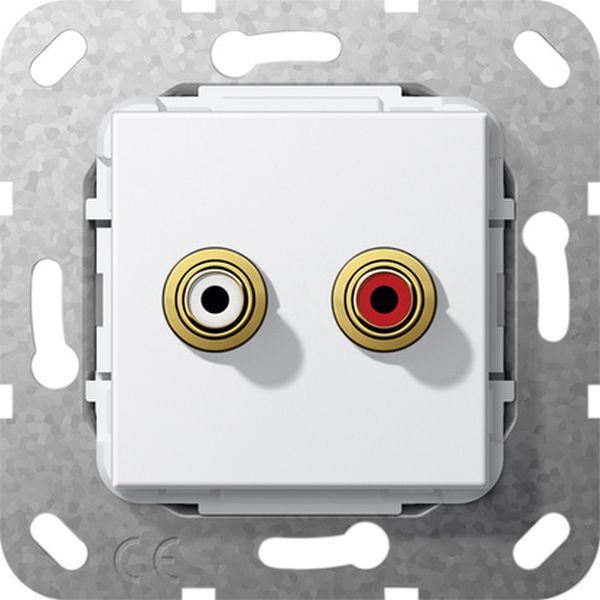 Gira 563203 C-Audio Lötanschl. Einsatz Reinweiß