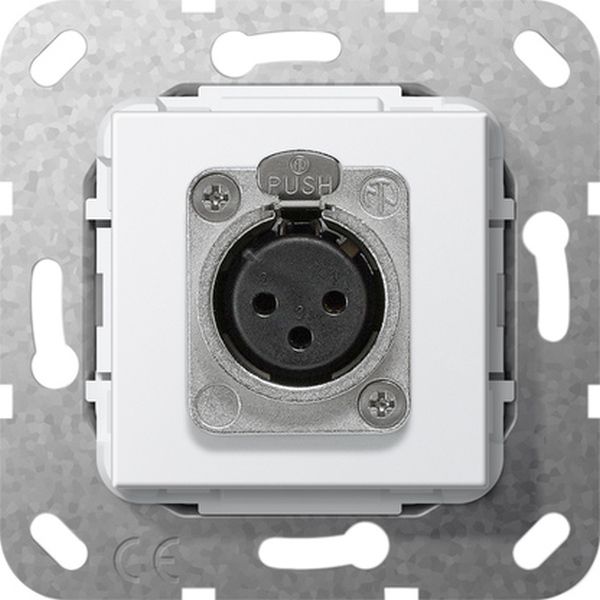 Gira 566703 XLR-Buchse D-Serie Einsatz Reinweiß