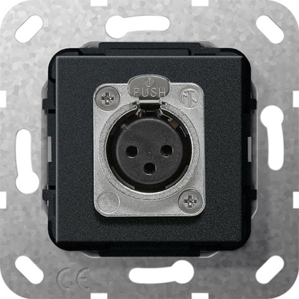 Gira 566710 XLR-Buchse D-Serie Einsatz Schwarz m