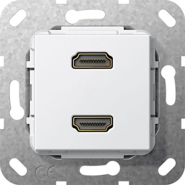 Gira 567103 HDMI 2f Kpl. Einsatz Reinweiß