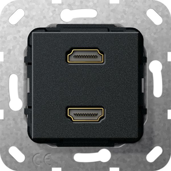 Gira 567110 HDMI 2f Kpl. Einsatz Schwarz m
