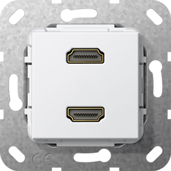 Gira 567203 HDMI 2f K-Peitsche Einsatz Reinweiß