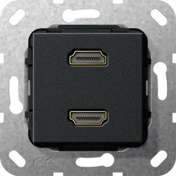 Gira 567210 HDMI 2f K-Peitsche Einsatz Schwarz m