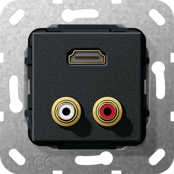 Gira 567310 C-Audio HDMI Kpl. Einsatz Schwarz m