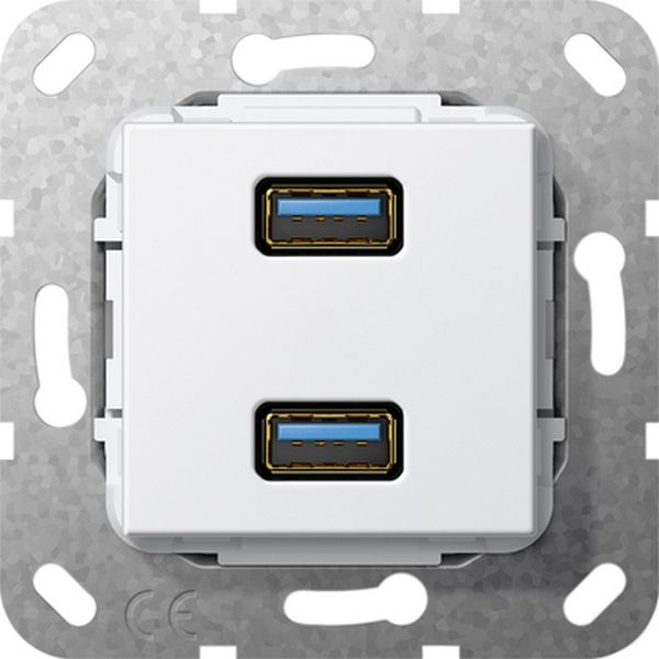 Gira 568503 USB 3.0 A 2f K-Peitsche Einsatz Reinweiß