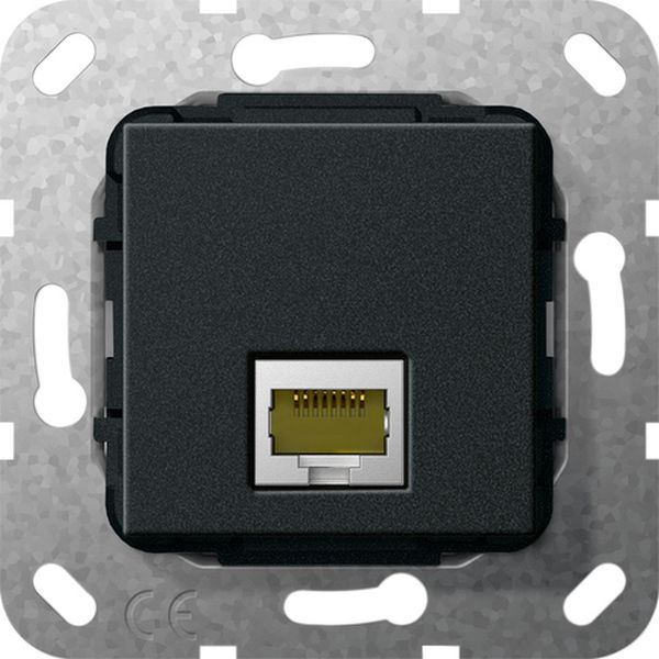 Gira 569610 MJ RJ45 Cat.6A 10 Gbit Einsatz Schwarz m