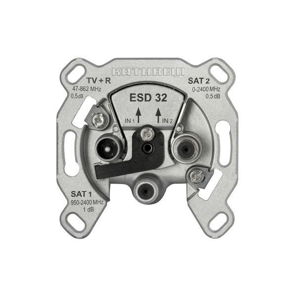 Kathrein 274421 Sat-TV End-/Einzeldose Twin 3-fach ESD32