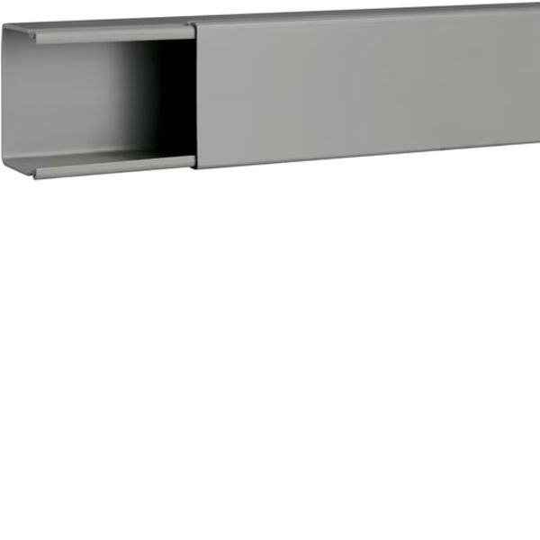 Hager B6008007030O Verdrahtungskanal ohne Boden-/Seitenstanzung aus PVC BA6 60x80mm steingrau 2 Meter
