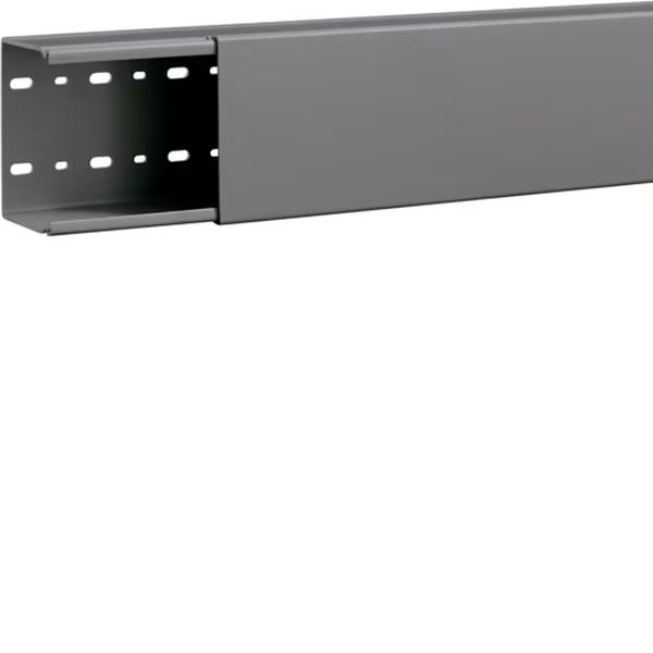 Hager B8010007030B Verdrahtungskanal ohne Seitenstanzung aus PVC BA6 80x100mm steingrau 2 Meter