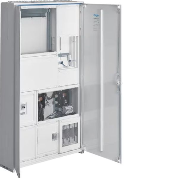 Hager FP93W15N-L Wandler- und Messschrank univers N zur Aufn der ZWT bis Gr2 RfZ und APZ links leer