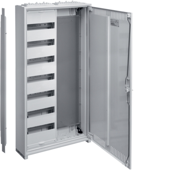 Hager FWB72K1 Feldverteiler AP,univers ,IP31,SKII 84PLE+Mediafeldig mit geschlossener Tür 1100x550x161,QC