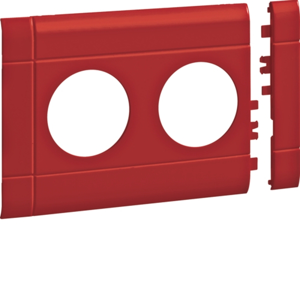 Hager GB100203020 Blende 2-fach Steckdose zu BRH 100mm anreihbar halogenfrei rot
