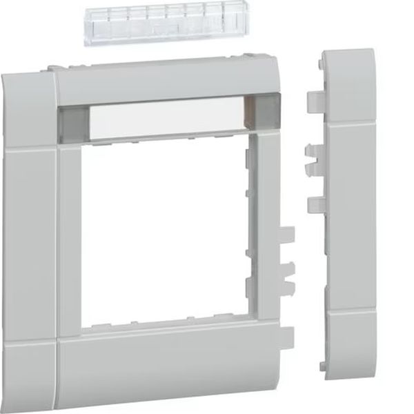 Hager GR1002A7035 Rahmenblende modular BRH ZS 55 Oberteil 100 halogenfrei Beschriftungsfeldig lichtgrau