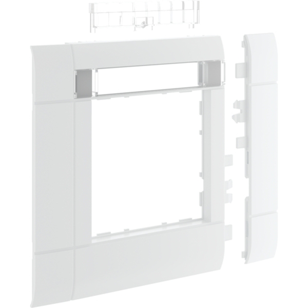 Hager GR1002A9016 Rahmenblende 55 modular BRH Oberteil 100 halogenfrei mit Beschriftungsfeldig verkehrsweiß