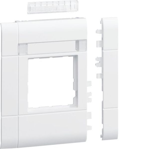 Hager GR1202B9010 Rahmenblende modular BRH/A/S ZS 50 Oberteil 120 halogenfrei Beschriftungsfeldig reinweiß