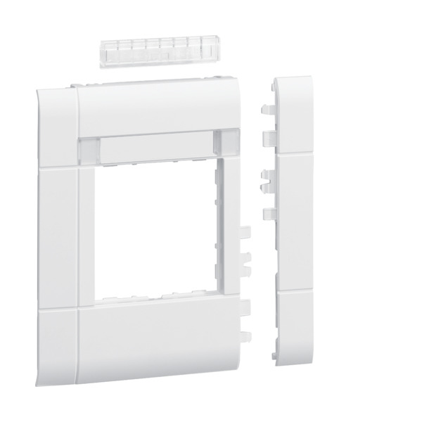 Hager GR1202KA9010 Rahmenblende modular BR ZS 55 Oberteil 120 halogenfrei Beschriftungsfeldig reinweiß