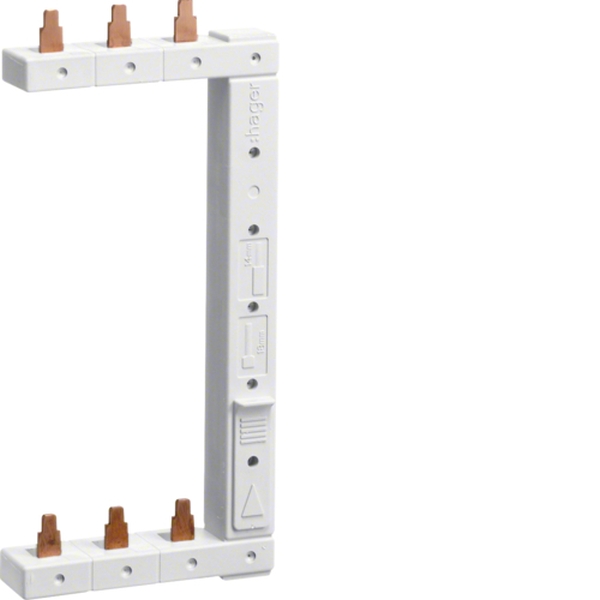 Hager KCL363R Phasenschiene 3polig 2-reihig 125mm rechts vertikal