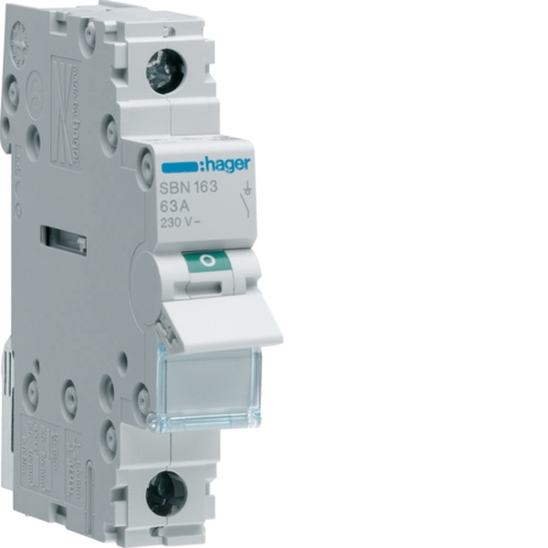 Hager SBN163 Ausschalter 63A 1 Schließer 230V AC 1PLE