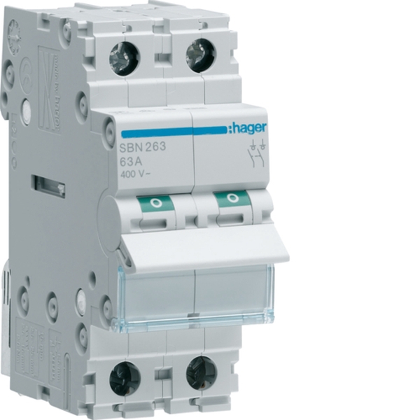 Hager SBN263 Ausschalter 63A 2 Schließer 400V AC 2PLE