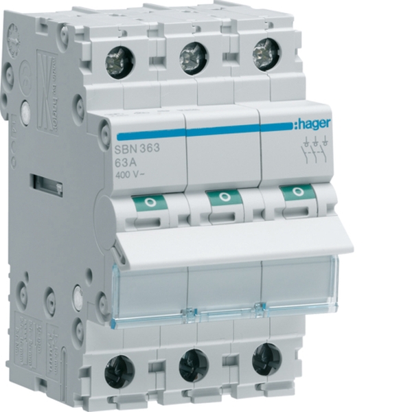 Hager SBN363 Ausschalter 63A 3 Schließer 400V AC 3PLE