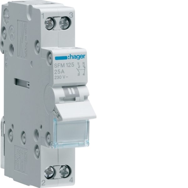 Hager SFM125 Wechselschalter 25A 1 Schließer + 1 Öffner 230V AC 1PLE