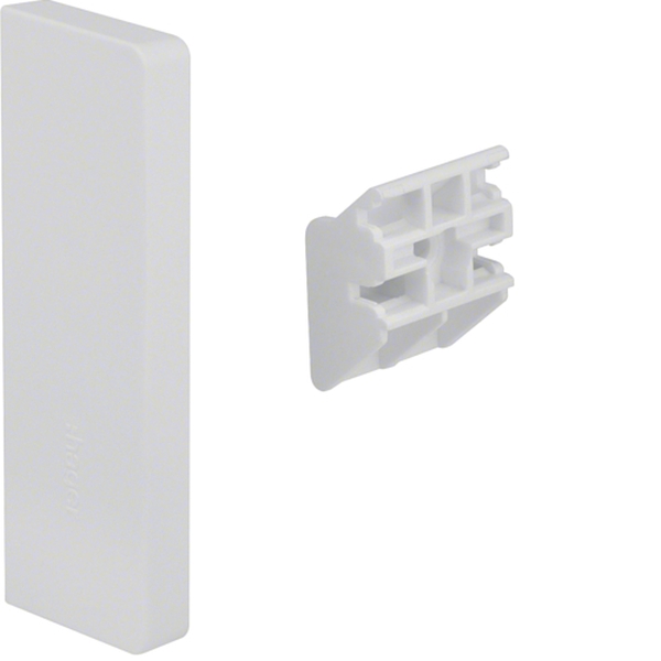 Hager SL20080619010 Endstück schnittkaschierend halogenfrei zu SL mit Teppichleiste 20x80mm reinweiß
