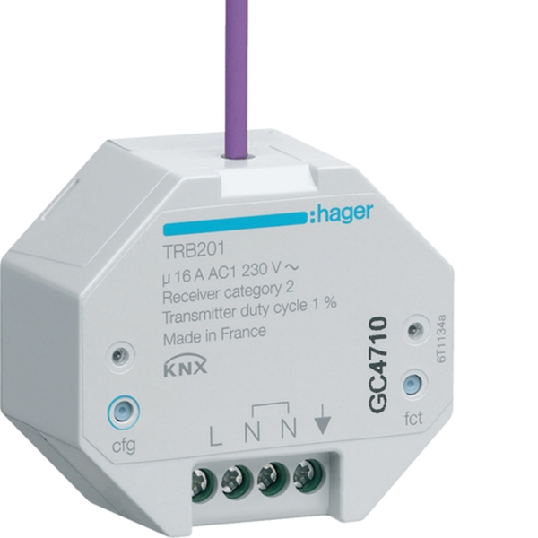 Hager TRB201 Funk Ausgang Unterputz 1fach 16A quicklink