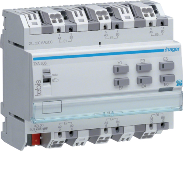 Hager TXA306 Binäreingang 6fach universal REG KNX